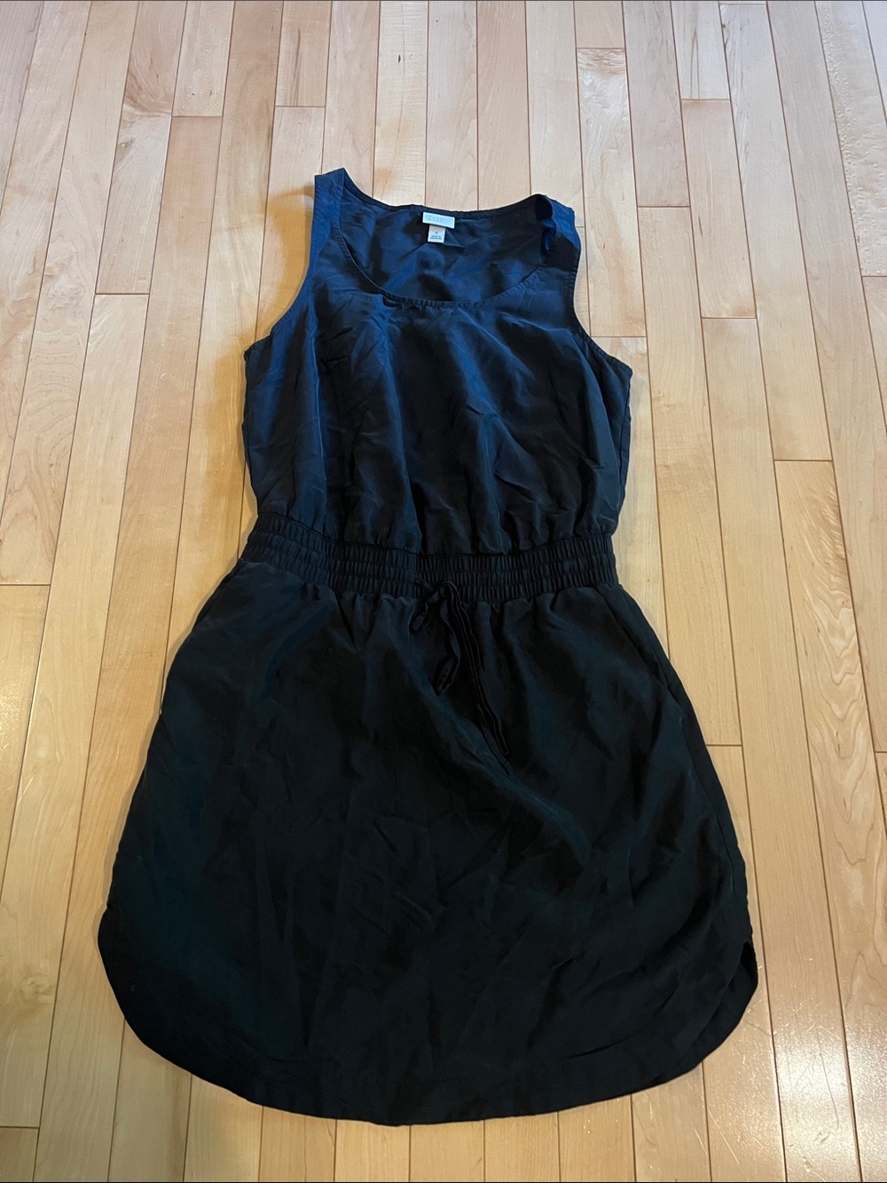 a new day Black Sleeveless Elastic-Waist Mini Dress
